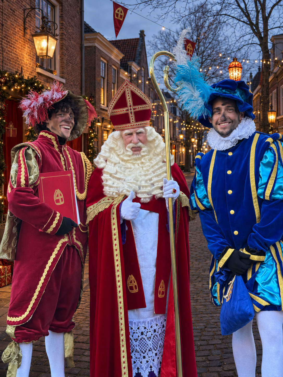 Sint & Pieten onderweg naar huisbezoeken